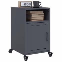 vidaXL Bedside Cabinet Nightstand Bed Side Table Bed Cabinet Anthracite Steel - Additional view 4