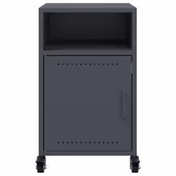 vidaXL Bedside Cabinet Nightstand Bed Side Table Bed Cabinet Anthracite Steel - Additional view 5