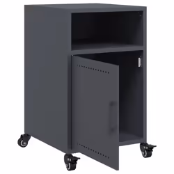 vidaXL Bedside Cabinet Nightstand Bed Side Table Bed Cabinet Anthracite Steel - Additional view 9