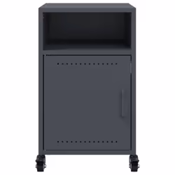 vidaXL Bedside Cabinets Nightstand Bed Table Side Table 2 pcs Anthracite Steel - Additional view 4