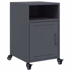 vidaXL Bedside Cabinets Nightstand Bed Table Side Table 2 pcs Anthracite Steel - Additional view 5