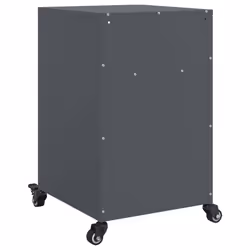 vidaXL Bedside Cabinets Nightstand Bed Table Side Table 2 pcs Anthracite Steel - Additional view 7