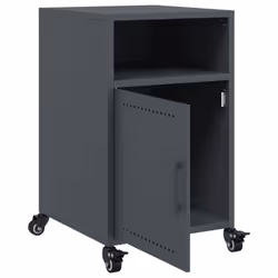 vidaXL Bedside Cabinets Nightstand Bed Table Side Table 2 pcs Anthracite Steel - Additional view 9