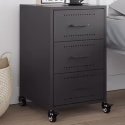 VidaXL 846728 nightstand/bedside table Black