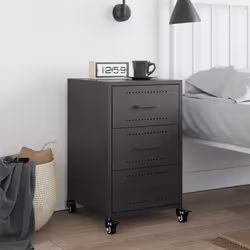 VidaXL 846728 nightstand/bedside table Black