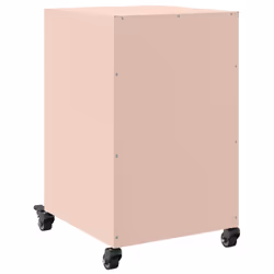 vidaXL Bedside Cabinet Nightstand Side Table Bed Cabinet Bed Table White Steel - pink - Additional view 7
