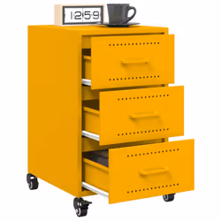 VidaXL 846731 nightstand/bedside table Yellow - Additional view 5