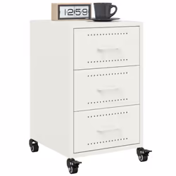 VidaXL 846733 nightstand/bedside table White - Additional view 4