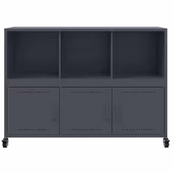 vidaXL Sideboard Storage Cupboard Side Cabinet Highboard Olive Green Steel - anthracite - Additional view 5