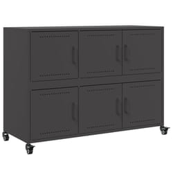 vidaXL Sideboard Storage Cupboard Side Cabinet Highboard Olive Green Steel - black