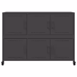 vidaXL Sideboard Storage Cupboard Side Cabinet Highboard Olive Green Steel - black - Additional view 5