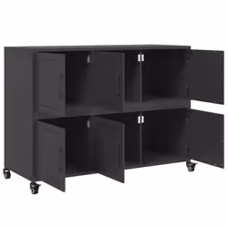 vidaXL Sideboard Storage Cupboard Side Cabinet Highboard Olive Green Steel - black - Additional view 8