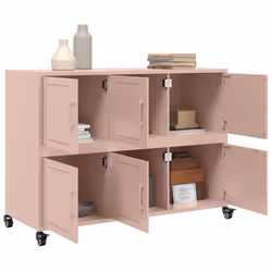 vidaXL Sideboard Storage Cupboard Side Cabinet Highboard Olive Green Steel - pink - Additional view 4
