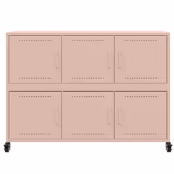 vidaXL Sideboard Storage Cupboard Side Cabinet Highboard Olive Green Steel - pink - Additional view 5