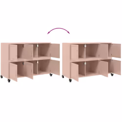vidaXL Sideboard Storage Cupboard Side Cabinet Highboard Olive Green Steel - pink - Additional view 9