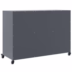 vidaXL Sideboard Storage Cupboard Side Cabinet Highboard Olive Green Steel - anthracite - Additional view 7