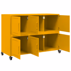 vidaXL Sideboard Storage Cupboard Side Cabinet Highboard Olive Green Steel - yellow - Additional view 8