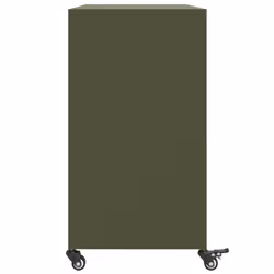 vidaXL Sideboard Storage Cupboard Side Cabinet Highboard Olive Green Steel - green - Additional view 6
