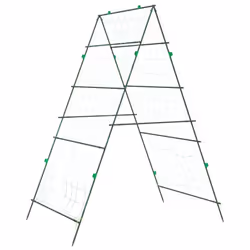 vidaXL Garden Trellises for Climbing Plants Stand Plant Support A-Frame Steel - 1 pcs