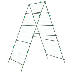 vidaXL Garden Trellises for Climbing Plants Stand Plant Support A-Frame Steel - 1 pcs