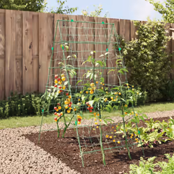 vidaXL Garden Trellises for Climbing Plants Stand Plant Support A-Frame Steel - 1 pcs