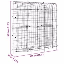 vidaXL Garden Trellis for Climbing Plants U-Shape Climbing Plant Support Steel