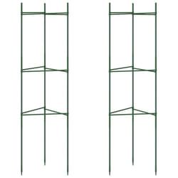 vidaXL Tomato Cages Garden Climbing Plant Support Tomato Support Steel and PP - without bag, 116 cm/ 2 pcs
