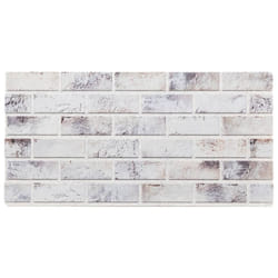 vidaXL 3D Wall Panels with Brick Design EPS DIY Wall Tile Cladding Tile 10 pcs - light grey and black, 10 pcs