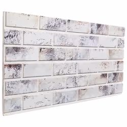 vidaXL 3D Wall Panels with Brick Design EPS DIY Wall Tile Cladding Tile 10 pcs - light grey and black, 10 pcs