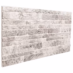 vidaXL 3D Wall Panels Wall Cover Wallpaper Wall Tile 10 pcs Light Grey EPS