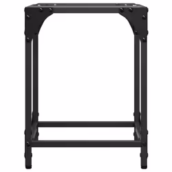 vidaXL Coffee Table with Transparent Glass Top Accent Table Side Table Steel - transparent, 30 x 30 x 40 cm/ 1 pcs - Additional view 4