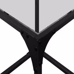 vidaXL Coffee Table with Transparent Glass Top Accent Table Side Table Steel - transparent, 30 x 30 x 40 cm/ 1 pcs - Additional view 7