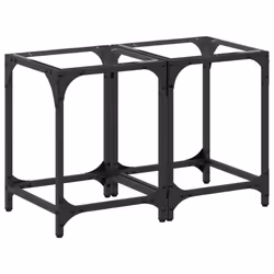 vidaXL Coffee Table with Transparent Glass Top Accent Table Side Table Steel - transparent, 30 x 30 x 40 cm/ 2 pcs