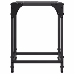 vidaXL Coffee Table with Transparent Glass Top Accent Table Side Table Steel - transparent, 30 x 30 x 40 cm/ 2 pcs - Additional view 4
