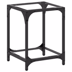vidaXL Coffee Tables with Black Glass Top End Table Side Table 2 pcs Steel - transparent, 30 x 30 x 40 cm/ 1 pcs
