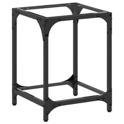 vidaXL Coffee Tables with Black Glass Top End Table Side Table 2 pcs Steel - transparent, 30 x 30 x 40 cm/ 1 pcs