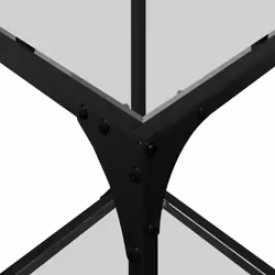 vidaXL Coffee Tables with Black Glass Top End Table Side Table 2 pcs Steel - transparent, 30 x 30 x 40 cm/ 1 pcs - Additional view 7