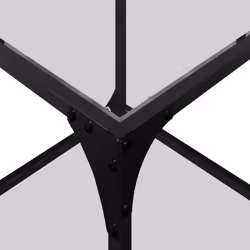 vidaXL Coffee Tables with Black Glass Top End Table Side Table 2 pcs Steel - transparent, 40 x 40 x 40 cm/ 1 pcs - Additional view 7