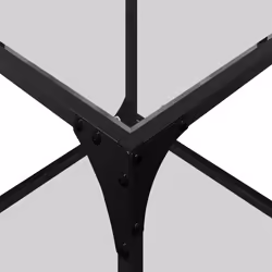 vidaXL Coffee Tables with Black Glass Top End Table Side Table 2 pcs Steel - transparent, 40 x 40 x 40 cm/ 2 pcs - Additional view 7