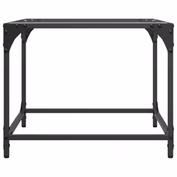 vidaXL Coffee Table with Transparent Glass Top Accent Table Side Table Steel - transparent, 50 x 50 x 40 cm/ 1 pcs - Additional view 4