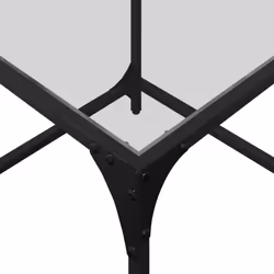 vidaXL Coffee Table with Transparent Glass Top Accent Table Side Table Steel - transparent, 50 x 50 x 40 cm/ 1 pcs - Additional view 7