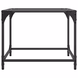 vidaXL Coffee Table with Transparent Glass Top Accent Table Side Table Steel - transparent, 50 x 50 x 40 cm/ 2 pcs - Additional view 4