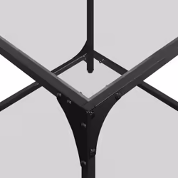 vidaXL Coffee Tables with Black Glass Top End Table Side Table 2 pcs Steel - transparent, 50 x 50 x 40 cm/ 2 pcs - Additional view 6