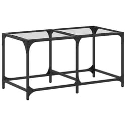 vidaXL Coffee Table with Transparent Glass Top End Table Side Table Steel - transparent, 78.5 x 40 x 40 cm