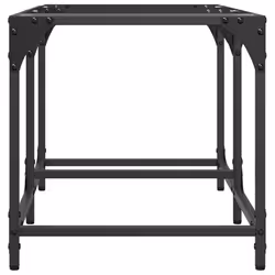 vidaXL Coffee Table with Transparent Glass Top End Table Side Table Steel - transparent, 78.5 x 40 x 40 cm - Additional view 4
