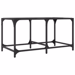 vidaXL Coffee Table with Transparent Glass Top End Table Side Table Steel - transparent, 78.5 x 40 x 40 cm - Additional view 5