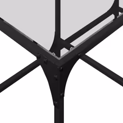 vidaXL Coffee Table with Transparent Glass Top End Table Side Table Steel - transparent, 78.5 x 40 x 40 cm - Additional view 6