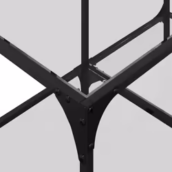vidaXL Coffee Table with Transparent Glass Top End Table Side Table Steel - transparent, 78.5 x 40 x 40 cm - Additional view 6