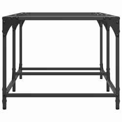 vidaXL Coffee Table with Transparent Glass Top End Table Side Table Steel - transparent, 98.5 x 50 x 40 cm - Additional view 4