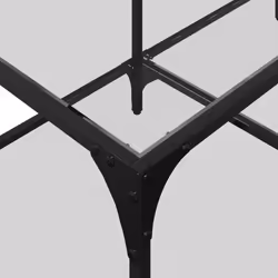 vidaXL Coffee Table with Transparent Glass Top End Table Side Table Steel - transparent, 98.5 x 50 x 40 cm - Additional view 6